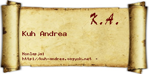 Kuh Andrea névjegykártya